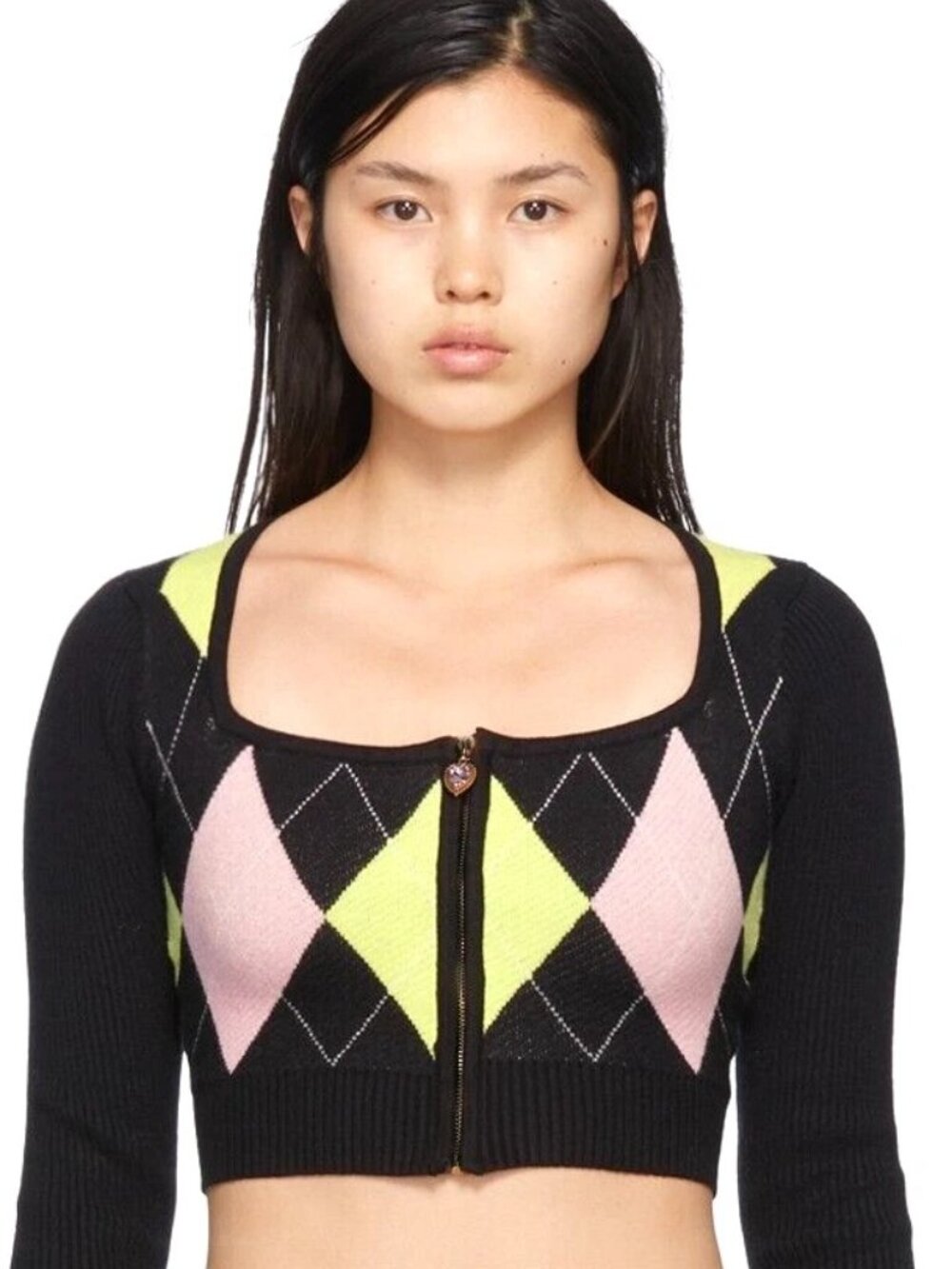 Nodress Black Argyle Sweater and matching Skirt Size S New Pretty